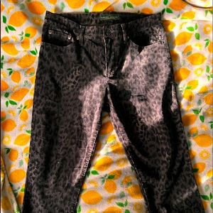 Ralph Lauren Black Leopard Pants